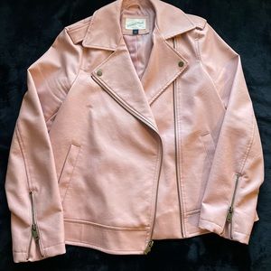 New! Universal Thread Pink Faux Leather Jacket